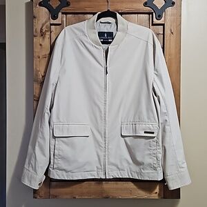 London Fog Men's Cream Windbreaker Jacket, M
